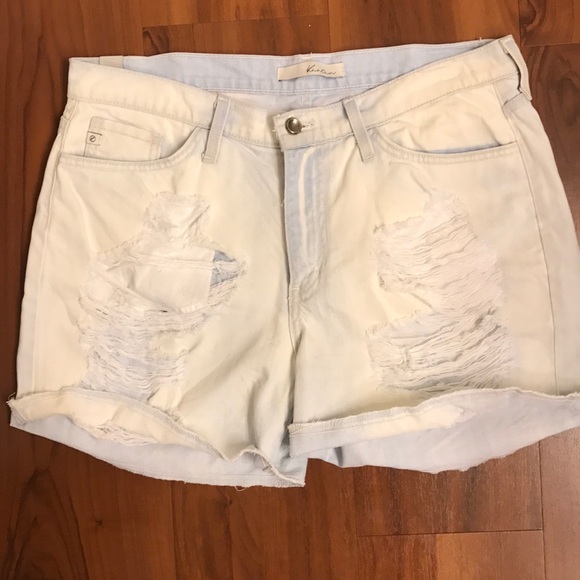 kancan Pants - Kancan distressed denim shorts